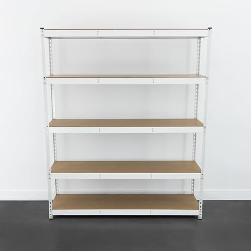 MonsterRax Modular Garage Shelving - 5 Tier Storage Shelves, Tall Metal Rack Shelves for Storage, Heavy Duty Steel Shelf Organizer for Garage, Or MonsterRAX Storage Solutions