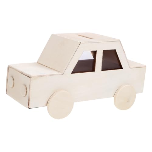 TEHAUX Unfinished Piggy Bank Coin Storage Cases Versatile Coin Case Change Container Unfinished Coin Bank Multi-Function Saving Banks Blank Piggy TEHAUX