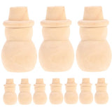 ifundom 20Pcs Wood Peg Dolls Unfinished Snowman Wooden People Unpainted Blank Wooden Peg Dolls Figures for DIY Crafts ifundom