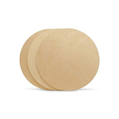 Wood Circles 13 inch, 1/4 Inch Thick, Birch Plywood Discs, Pack of 1 Unfinished Wood Circles for Crafts, Wood Rounds by Woodpeckers