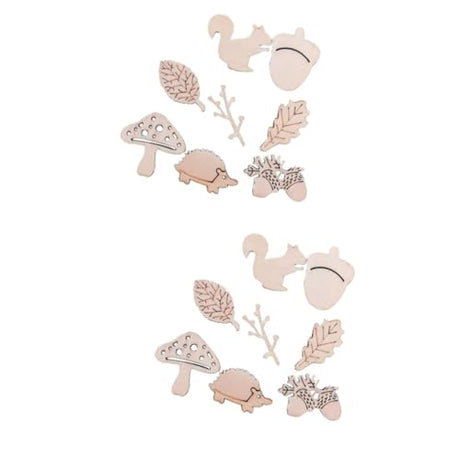 SEWACC 100 Pcs Pieces Blank Gift Tags Wood Squirrel Cutout Wedding Ornaments Wood Slices Crafts Wooden Leaf Discs Unfinished Wood Slices Wooden SEWACC