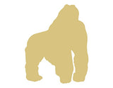 Gorilla Cutout Unfinished Wood Zoo Jungle Theme Kids Nursery Decor Door Hanger MDF Shape Canvas Style 2 Diverse Woodworking