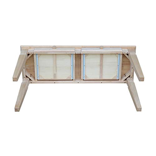 International Concepts Java Sofa Table with 2 Drawers, Unfinished IC International Concepts