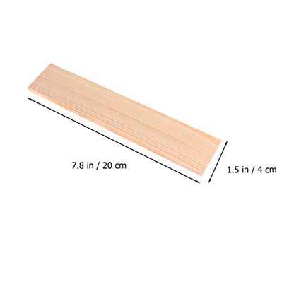 Exceart 10pcs Rectangle Wood Boards Unfinished Wood Boards Sheets Carving Blocks for Arts Craft Painting 4x20cm