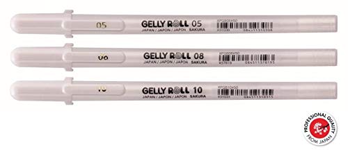 SAKURA - Gelly Basic White - 05-08 - 10 - Set 3 - WoodArtSupply