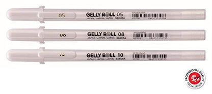 SAKURA - Gelly Basic White - 05-08 - 10 - Set 3 - WoodArtSupply