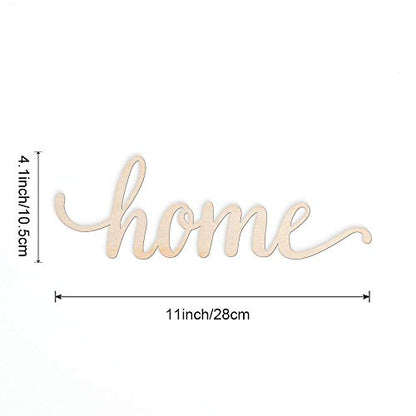 Home Wood Sign Cutout Home Wooden Letter Sign Hanging Decorative DIY Block Words Sign Door