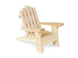 Multicraft Beach Adirondack Chair Miniature Wood for Dollhouses, Displays, Crafting, DIY - 5 Inches Multicraft