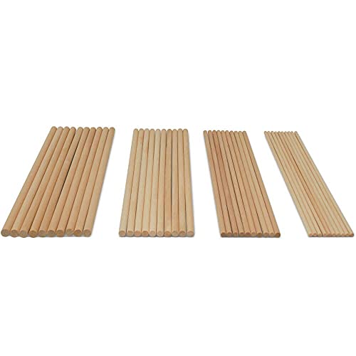 Wooden Dowel Asssortment 40 Dowel Rods 12 inches Long by Woodpeckers Woodpeckers