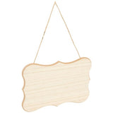 6-Pack of Unfinished MDF Hanging Wood Plaques for Crafts with Jute Rope, Blank 9x6-Inch, 1/4-Inch Thick Wooden Sign for DIY Painting, Art Projects, Juvale