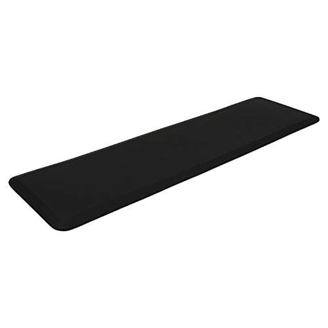 GelPro Anti-Fatigue Nonslip 1/2" Thick Hard Floor Utility Mat for Garage, Patio and Kitchen, 20" x 72", Leather Grain Black GelPro