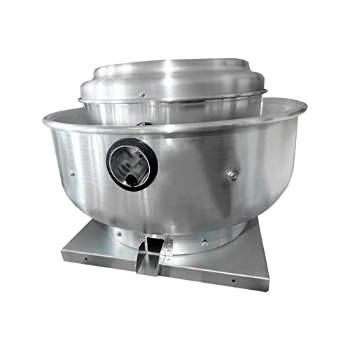 FICBXRA Restaurant Hood Grease Rated Exhaust Fan- Truck Exhaust Fan High-Exhaust Fan Speed Direct Drive Centrifugal Upblast Exhaust Fan 0.5HP 110 FICBXRA