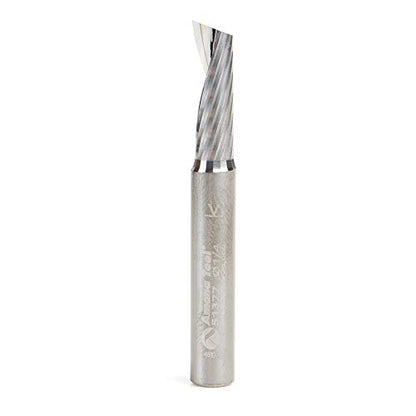 Amana Tool - 51377 Solid Carbide CNC Spiral 'O' Single Flute, Aluminum Cutting 1/4 Dia x 3 - WoodArtSupply