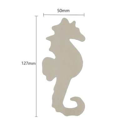 Diyfixlcd 12PCS 5inch Unfinished Wooden Decorative Seahorse Shapes can be Stained or Decorated - WoodArtSupply