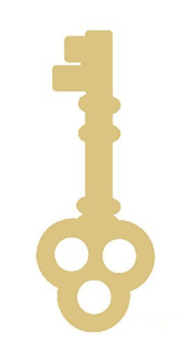 Key Cutout Realtor New Home Owner Door Hanger Unfinished Wood Shape Everyday Decor MDF Shape Canvas Style 2 (18") Diverse Woodworking