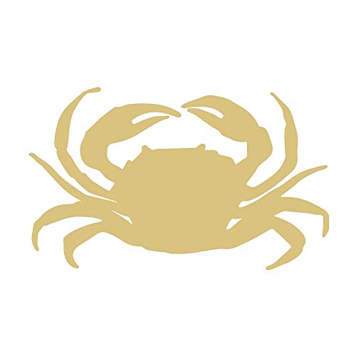 Crab Cutout Unfinished Wood Nautical Decor Ocean Beach House Decor Door Hanger MDF Shape Canvas Style 5 (18") - WoodArtSupply