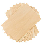 Basswood Sheets 1/16 Wood Sheets- Plywood Boards - 8 Pack of 12"x 8" Plywood Board Wood Sheets | Unfinished Wood Crafts Bass Wood Thin Wood Engraving Hammont