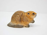 Selsela Beaver Wood Figurine - Dam Forest Castor Woodland Critter Miniature Small Animal Handmade Carved Home Decor Folk Ornament Minifigure Selsela