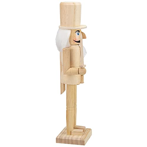 Northlight 15" Unfinished Paintable Wooden Christmas Nutcracker with Sword