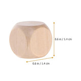 Sewroro 100pcs Blank Wooden Dice Unfinished Wood Cube Small Blank Square Blocks Round Cornered Blank Dice Cubes for DIY Craft Projects (Size 5) Sewroro