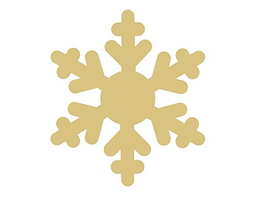 Snow Flake Cutout Unfinished Wood Holiday Cut Out Christmas/Winter Door Hanger MDF Shape Canvas Style 2 (18") Diverse Woodworking