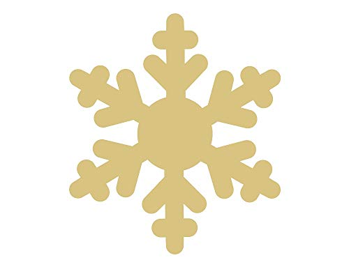 Snow Flake Cutout Unfinished Wood Holiday Cut Out Christmas/Winter Door Hanger MDF Shape Canvas Style 2 (18") - WoodArtSupply