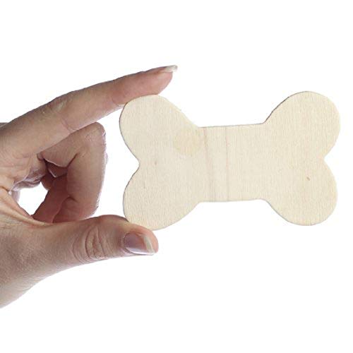Creative Hobbies® 3.5 Inch Unfinished Wooden Shape - Ready to Paint Dog Bone Shape | 12 Pack Creative Hobbies