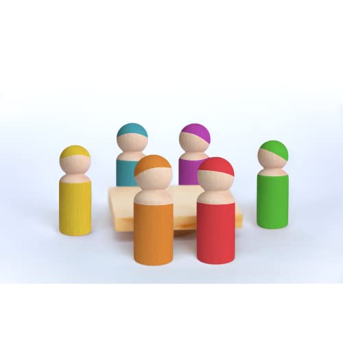 Peg Dolls Unfinished 2-3/8 inch Pack of 30 Wooden Peg People for Kids Crafts Chess Pieces Cake Toppers by ILOT ILOT