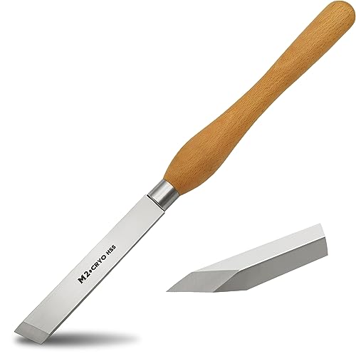UF-SHARP 1 inch Skew Chisel, M2 Cryo High Speed Steel Wood Turning Tools with Beech Wood Handle UF-SHARP