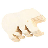 Pack of 24 Unfinished Wood Bear Cutout by Factory Direct Craft - Blank Wooden Bear Craft Shapes to Turn into Polar Bears, Panda Bears, Grizzly Bears, Factory Direct Craft