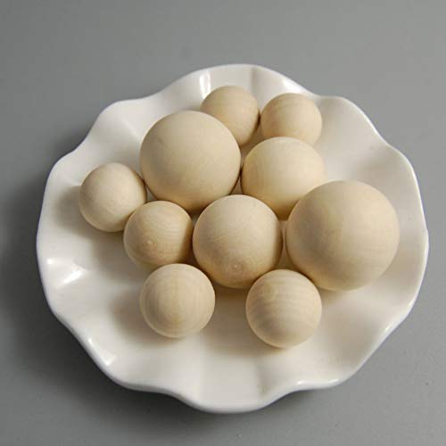 Milisten 200Pcs DIY Wooden Balls 14MM Unfinished Wooden Beads Jewelry Making Accessories Without Hole for DIY Milisten
