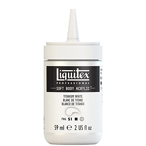 Liquitex Professional Soft Body Acrylic Paint, 59ml (2-oz) Bottle, Titanium White - WoodArtSupply