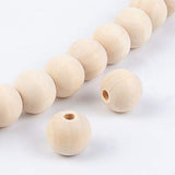 PH PandaHall 740pcs 16mm Natural Wood Beads Round Wood Beads with 3mm Hole Large Wooden Beads Wooden Loose Beads Wooden Spacer Beads for Crafts DIY PH PandaHall