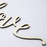 Love Wooden Sign 2Pack Cutout Love Wood Letter Hanging Decorative DIY Words Sign Door for Home Shop Hotel Lamantery