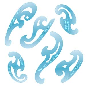Jewelry Shape Template - Mini French Curve Set of 6 Cool Tools