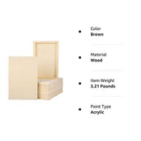 ADXCO 8 Pack Wood Panels 12 x 8 inch Wooden Canvas Board Unfinished Wooden Panel Boards for Painting, Arts, Pouring Use with Oils, Acrylics ADXCO