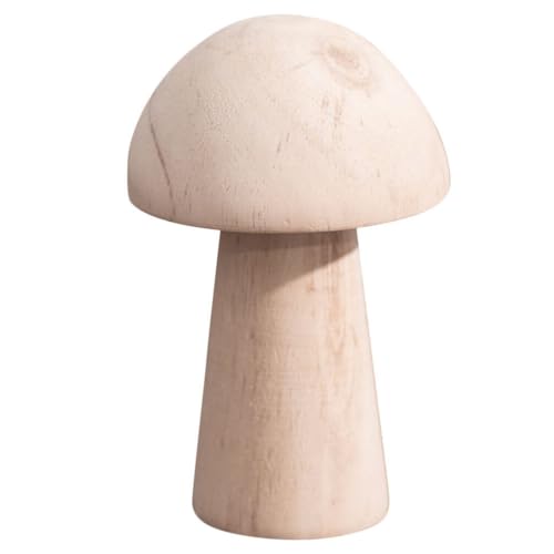 Zerodeko Wooden Mushroom Blank, Mini Wooden Mushrooms to Paint, Unfinished Wood Figurines for Craft Ornament Zerodeko
