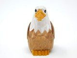 Bald Eagle Figurine Small Wood Bird Statue Art Carving Decoration Miniature Animal Cake Topper Selsela