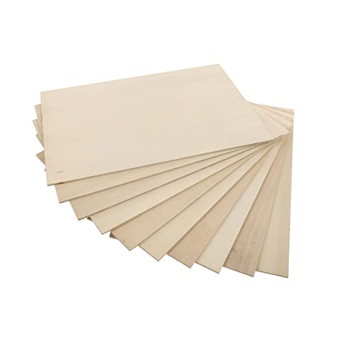 KALLORY 10pcs Board Wood Panels for Crafts Unfinished Wood Plaques Decorative Plywood Plywood Unpainted Wood Ornament Thin Wood Hand Decor Pyrograph KALLORY