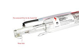 Mssoomm 40W 40 watt Co2 Laser Tube Length 700mm Dia 50mm with Metal Head 3000hr Service Life for CO2 Laser Cutter and Engraver Machine WoodArtSupply