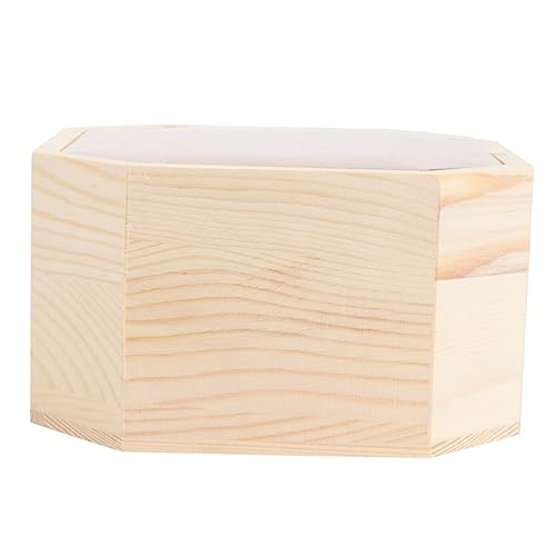 TEHAUX 1pc Box Wooden Box Jewelry Organizer Tray Jewelry Gift Boxes for Earrings Craft Wood Crates Jewelry Gift Chest Wood Treasure Chest Kids TEHAUX