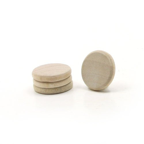 Mylittlewoodshop Pkg of 50 - Round Circle Disk - 3/4 inches in Diameter and 1/8 inch Thick Unfinished Wood (WW-JC5712-50) - WoodArtSupply