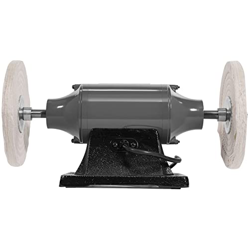 VEVOR Bench Buffer Polisher, 8 inch Buffing Machine 370W Motor with 3600 RPM, Heavy Duty Benchtop Lathe Polishing Machine for Jewelry, Wood, Silver, VEVOR