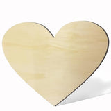 17 Inch Unfinished Wooden Love Heart Shape Craft, Blank Wood Love Sign for Home Wall Decor, Large Unpainted Wood Cutouts for Birthday,Wedding Party BIUWING