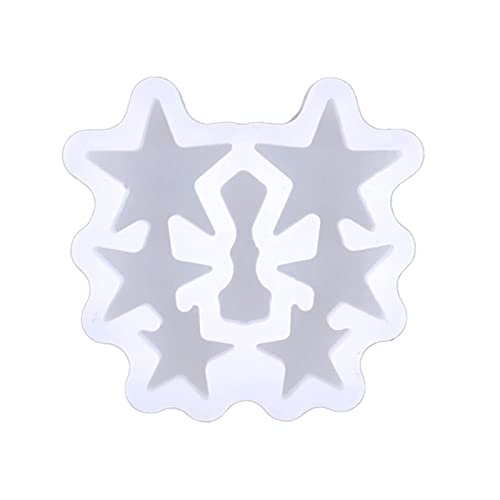 Silicone Earrings Mold Ear Stud Earring Resin Mold Star Epoxy Resin Casting Mold for DIY Crafts Earrings Jewelry Making clay earring molds christmas SYlive