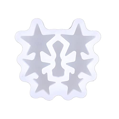 Silicone Earrings Mold Ear Stud Earring Resin Mold Star Epoxy Resin Casting Mold for DIY Crafts Earrings Jewelry Making clay earring molds christmas - WoodArtSupply