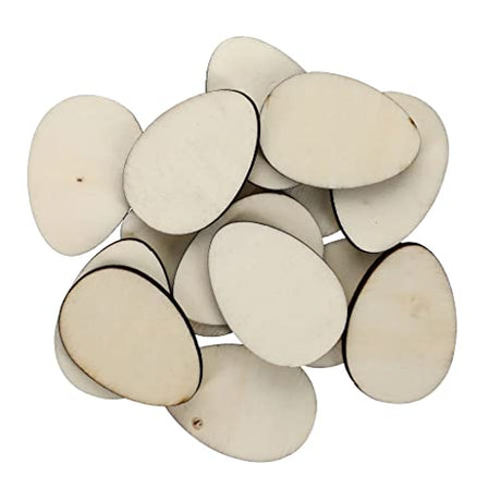 Craft Supply Easter Icon Miniature Wood Shapes Cutouts - Natural Unfinished - DIY Ready to Paint Crafts - 14 Pieces (Eggs), 346345345 Craft Supply