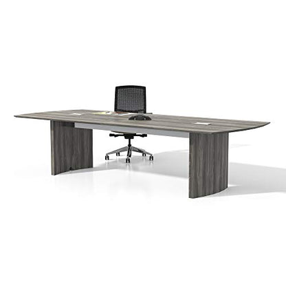 Safco Products Medina Modern Office Conference Meeting Room Table, 10', Gray Steel - WoodArtSupply