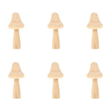PartyKindom 6 Pcs DIY Wooden Ornaments Wooden Toys House Decorations for Home Kids playset Mushroom Statute DIY Painting Wooden Ornament Mini PartyKindom