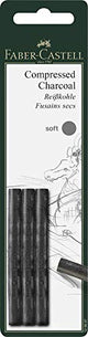 Faber-Castel FC129997 Pitt Compressed Charcoal Sticks (3 Pack) Faber-Castell